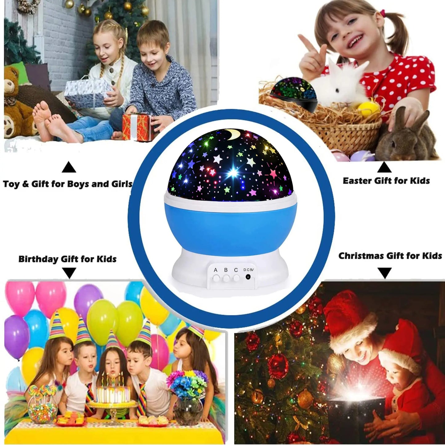 Caartup™ Magical 3D Star/Moon Projector Lamp
