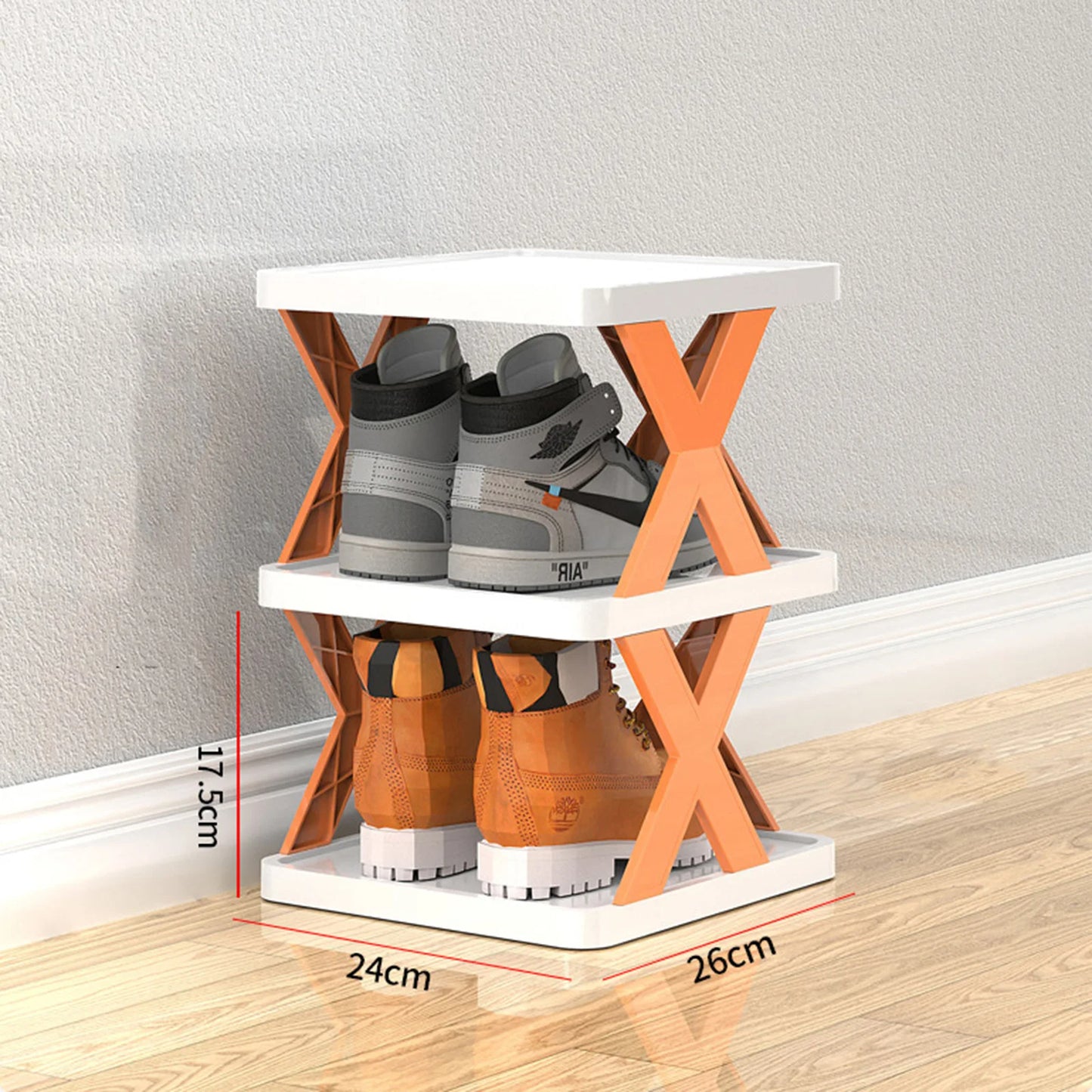 Caartup™ Foldable X-Shape Shoe Rack Organizer