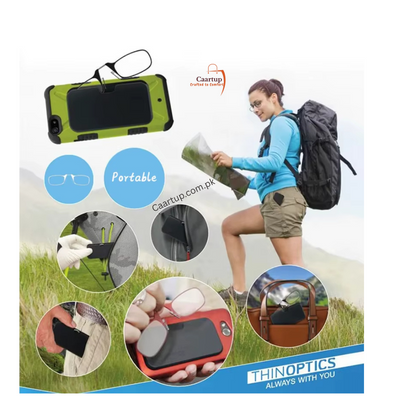 Caartup™ Ultra Thin Legless Clip Nose Portable Reading  Glass With Case