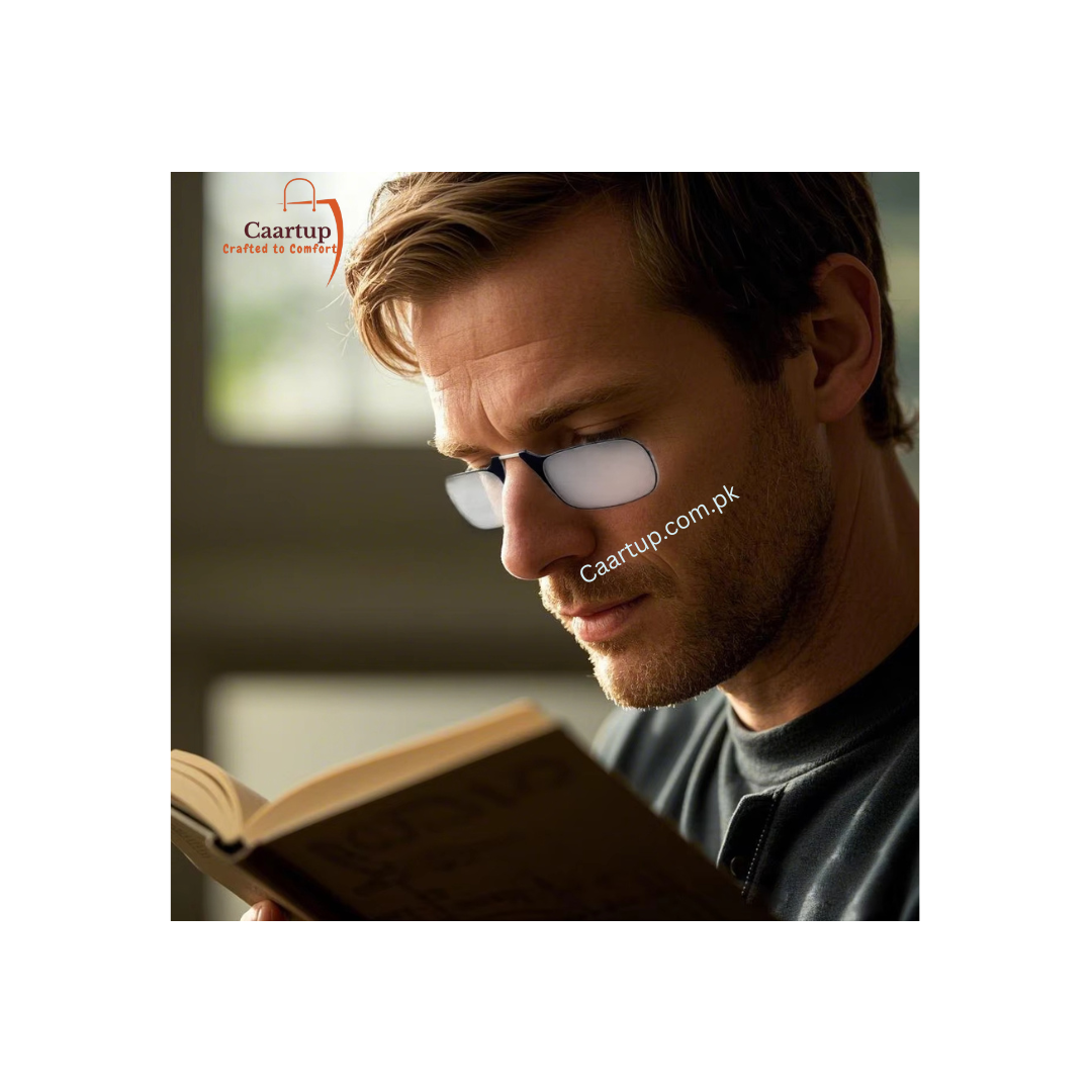 Caartup™ Ultra Thin Legless Clip Nose Portable Reading  Glass With Case